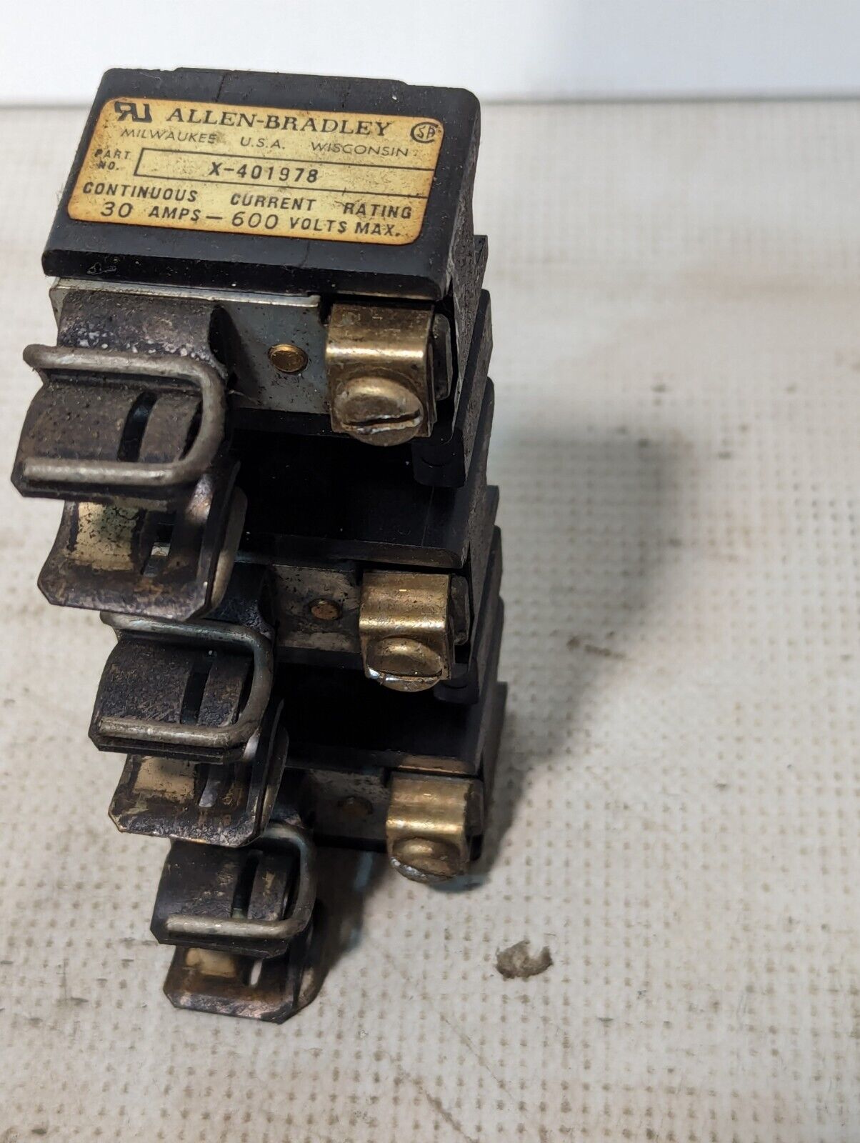 Lot of 4 Allen-Bradley X-401978 Fuse Holder, 30a, 600v Max, 3-Pole - Free Ship