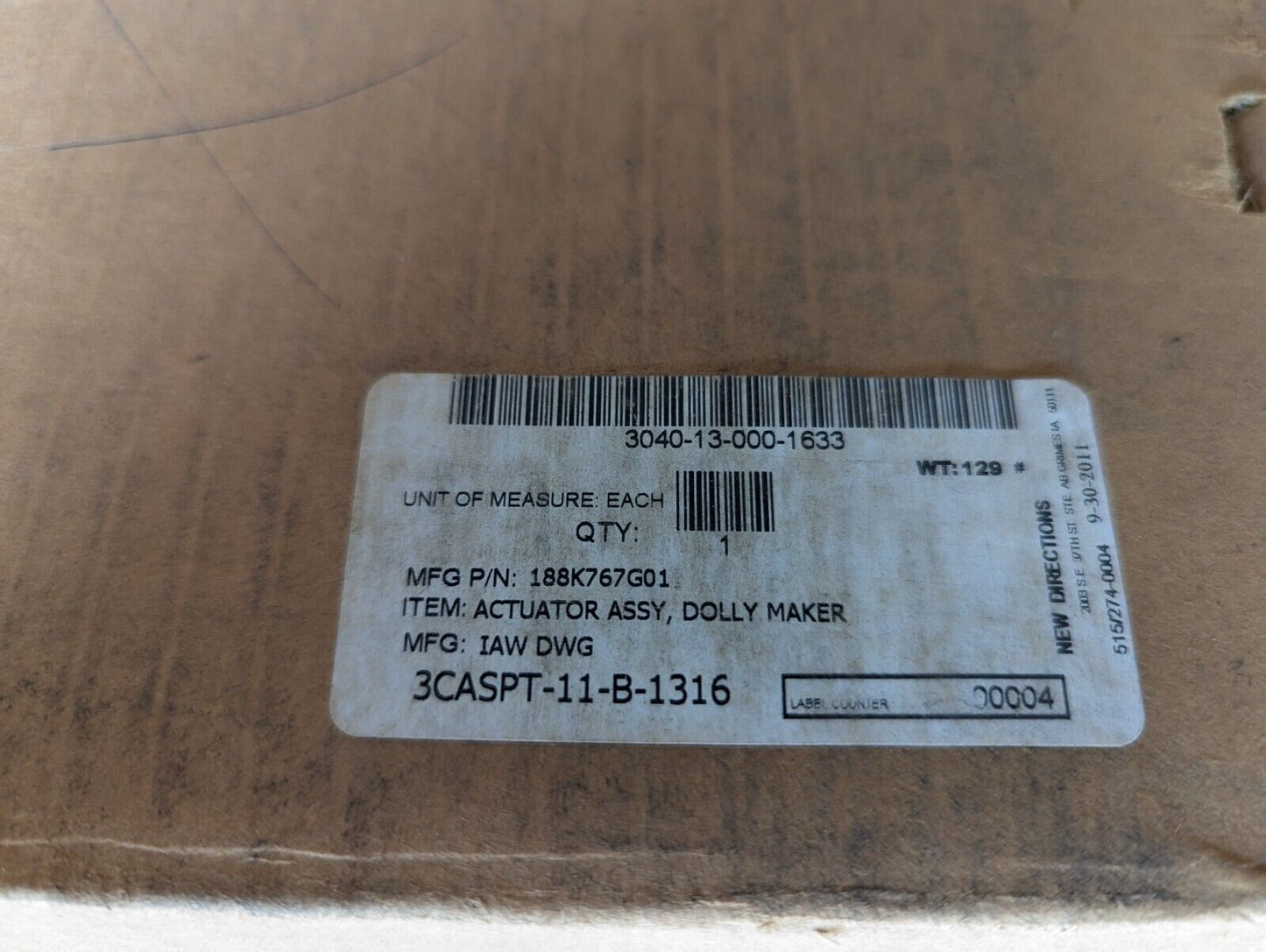 Macron 11237F01 Linear Actuator Assembly, Dolly Maker / 3040-13-000-1633