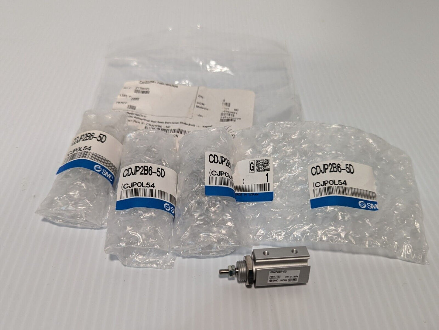 SMC CDJP2B6-5D Pneumatic Micro Cylinder - Free Shipping+Returns