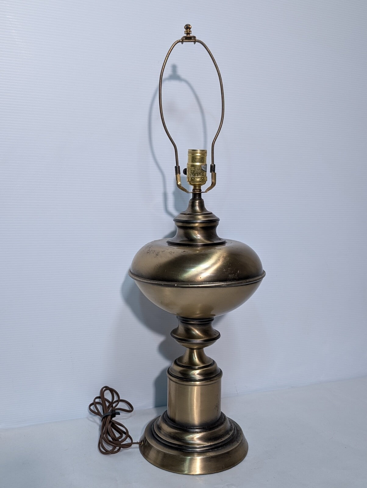 Vintage Solid Brass Table Lamp Mid-Century Modern 29" Tall