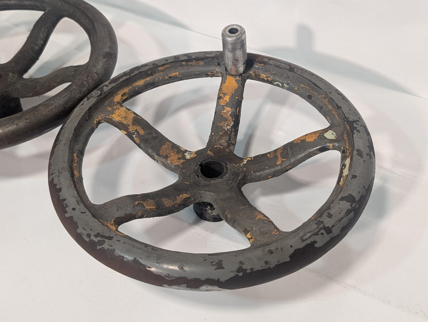12" Cast Iron 5 Spoke Curved Hand Wheel USA Made