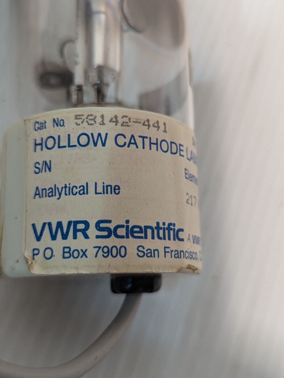 VWR 58142-441 Pb Lead Atomic Absorption Hollow Cathode Lamp
