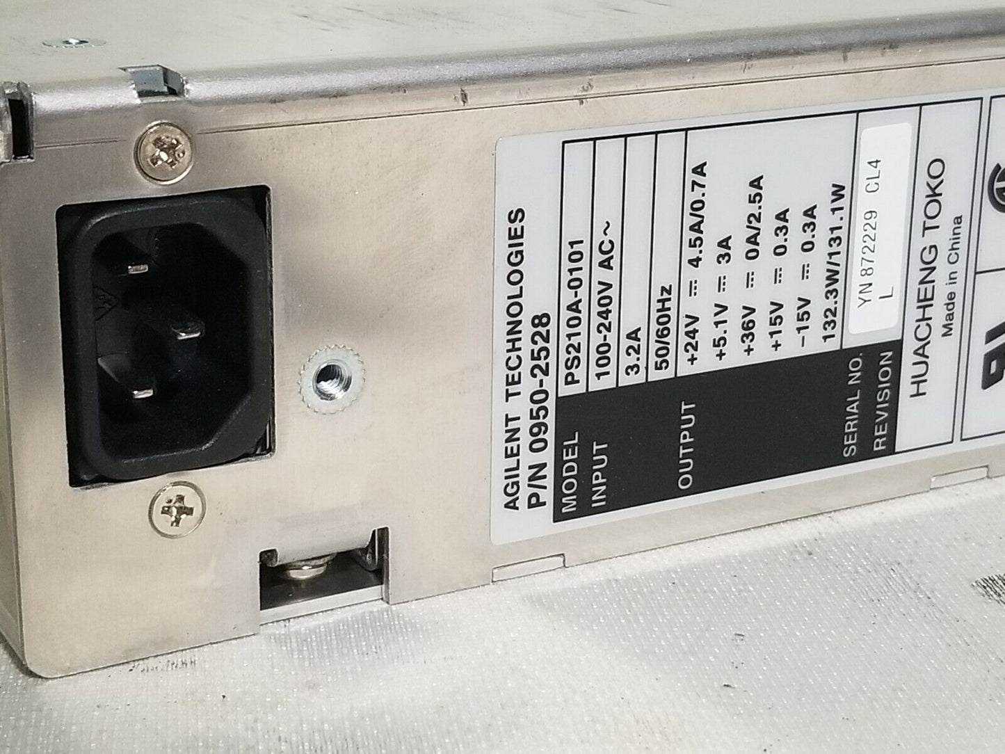 Agilent Technologies P/N 0950-2528 Model PS210A-0101 Power Supply