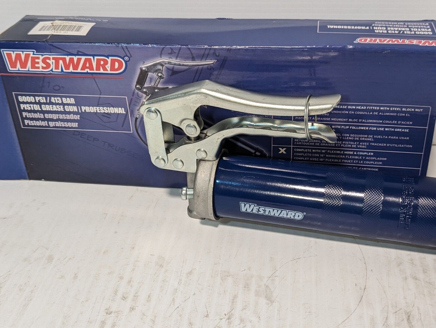 NEW Westward 4BY81 Pistol Grease Gun, 6000PSI - Free Shipping