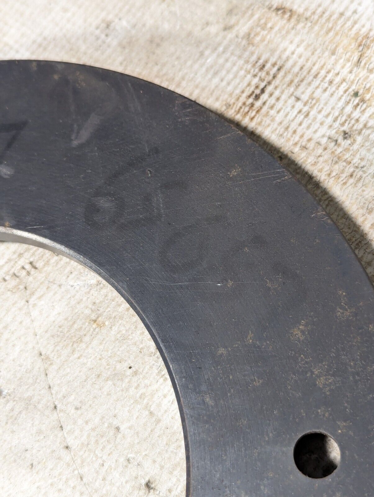 Steel Flange with 4 Bolt Holes, 10" O.D., Underside is Concave -Free Shipping