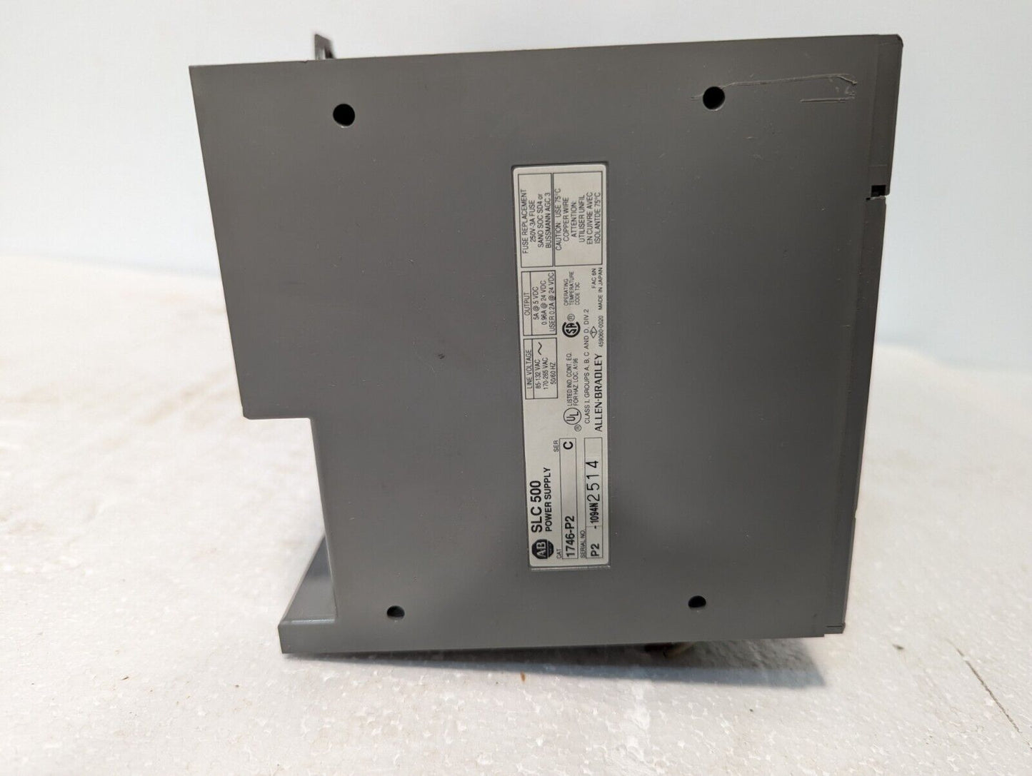 Allen Bradley 1746-A10 10-slot rack with 1746-P2 power supply+ - Free Shipping