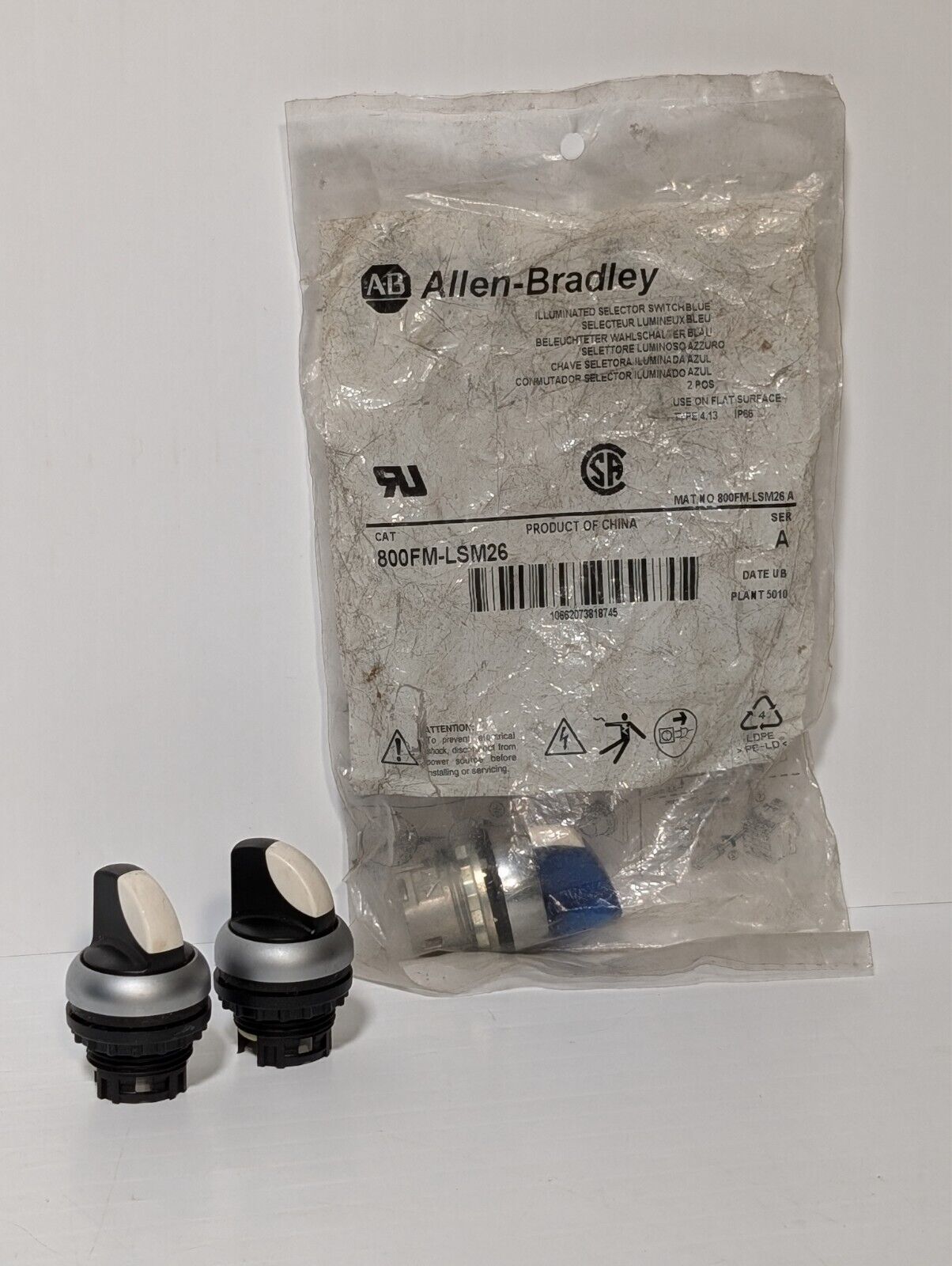 Allen Bradley 800Fm-Lsm26 Blue Selector Switch Nnb