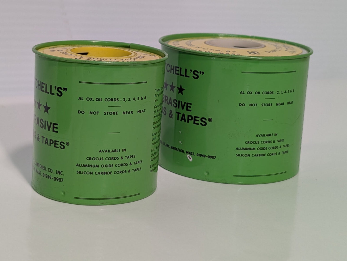 7 Rolls - Mitchell's Abrasive Round Cords & Tape No. 58 (qty 5) / No 52 (qty 2)