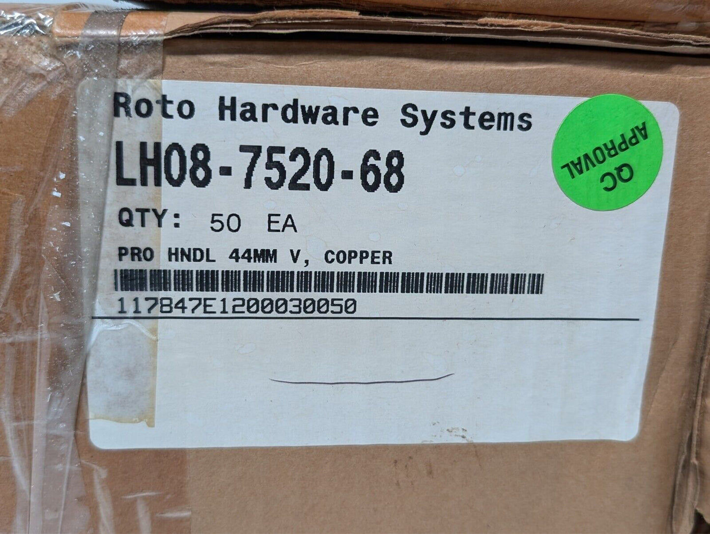 (50) Roto LH08-7520-36 PRO Copper Casement Window Handles 1-3/4" (44mm) Fork