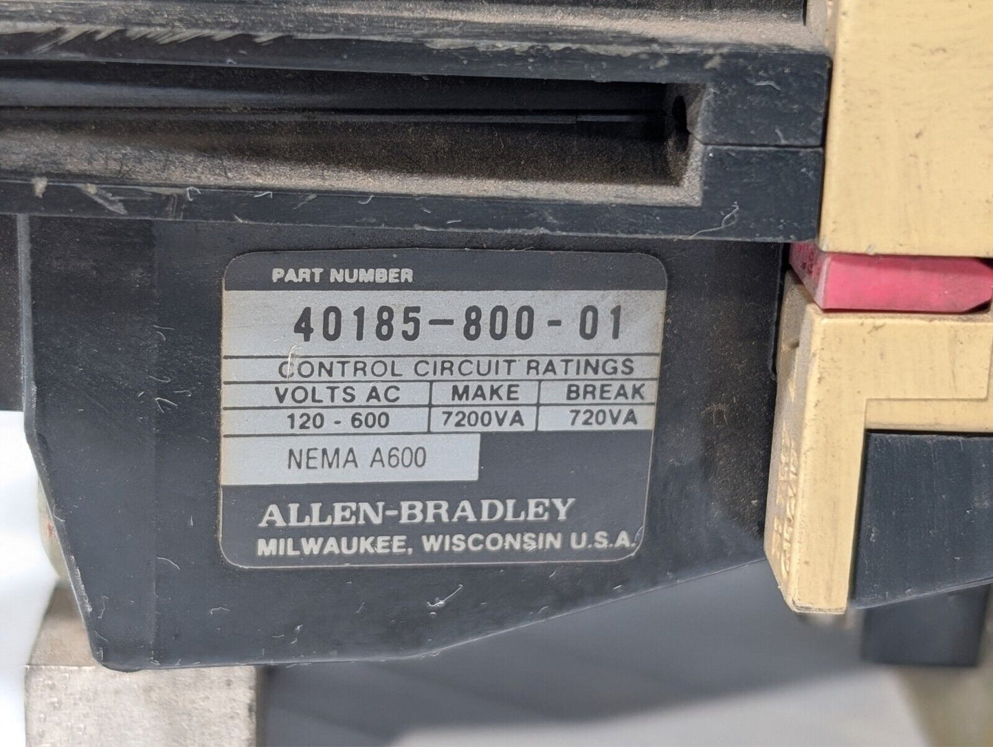 Allen Bradley AB 509-COD Size 2 Starter 120V Coil Series A Size 2 509-C0D