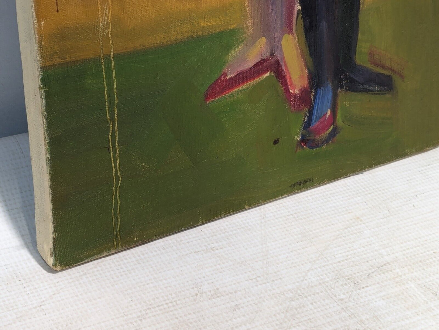 Original oil painting, two women, 20 x 12 inches, unsigned