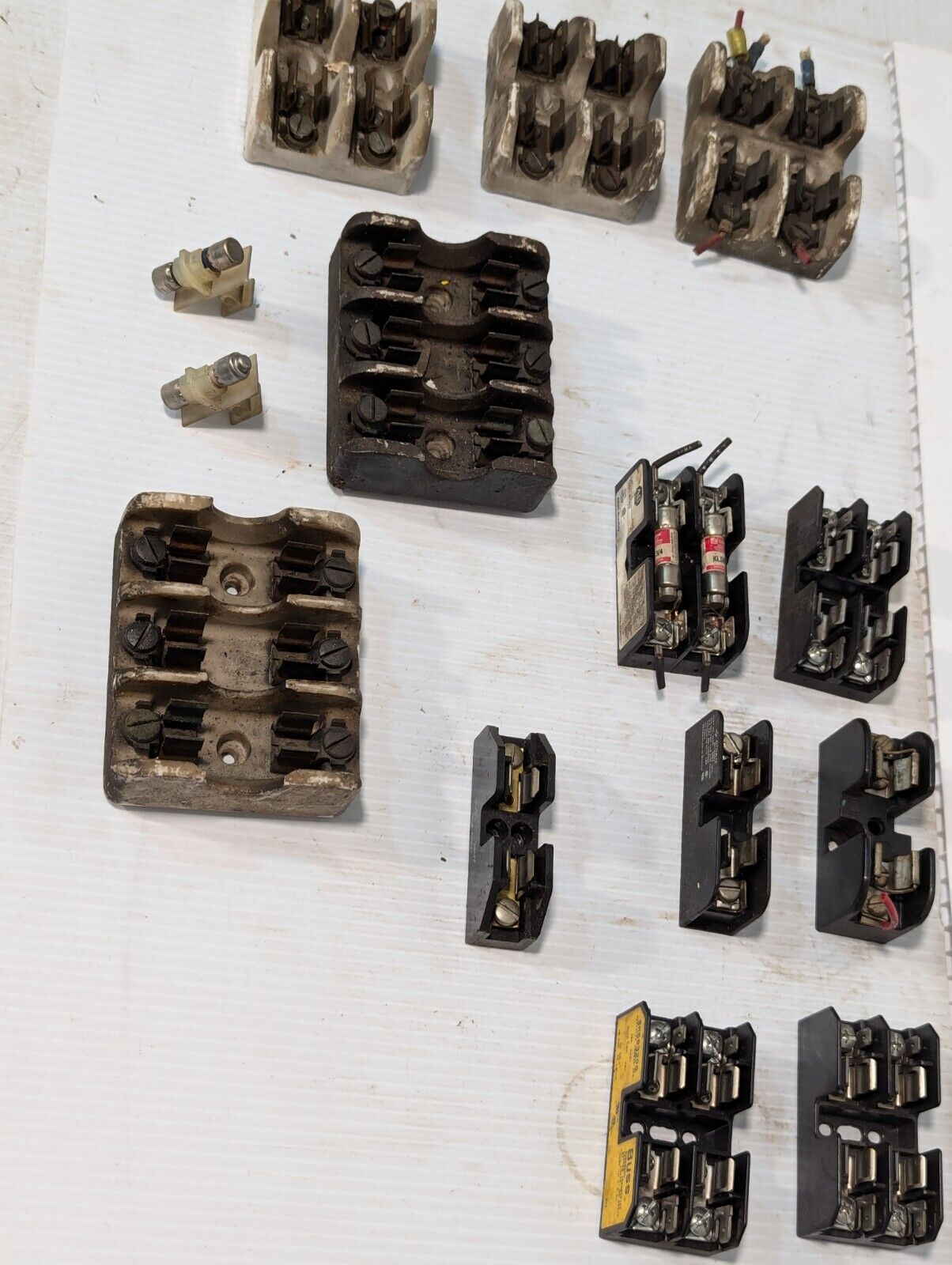 Lot of 12 Fuse Blocks, Varying Sizes and Manufacturers - Free Shipping
