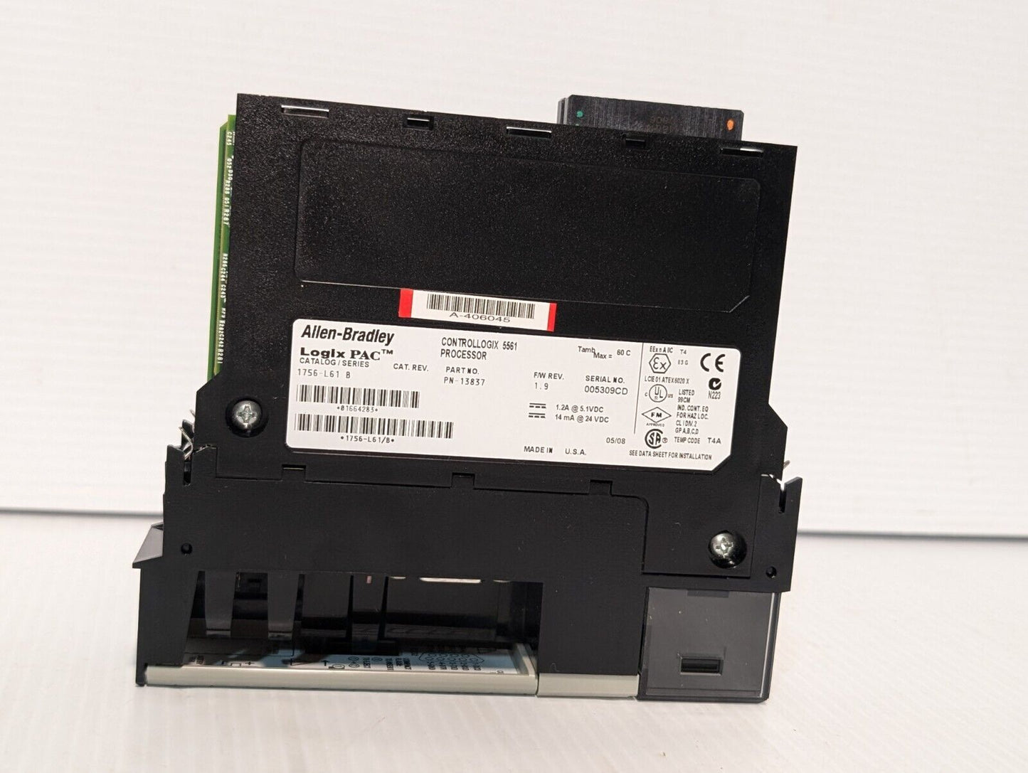 Allen Bradley 1756-L61 ControlLogix 5561 Processor Module w\ 2MB Memory, Ser B