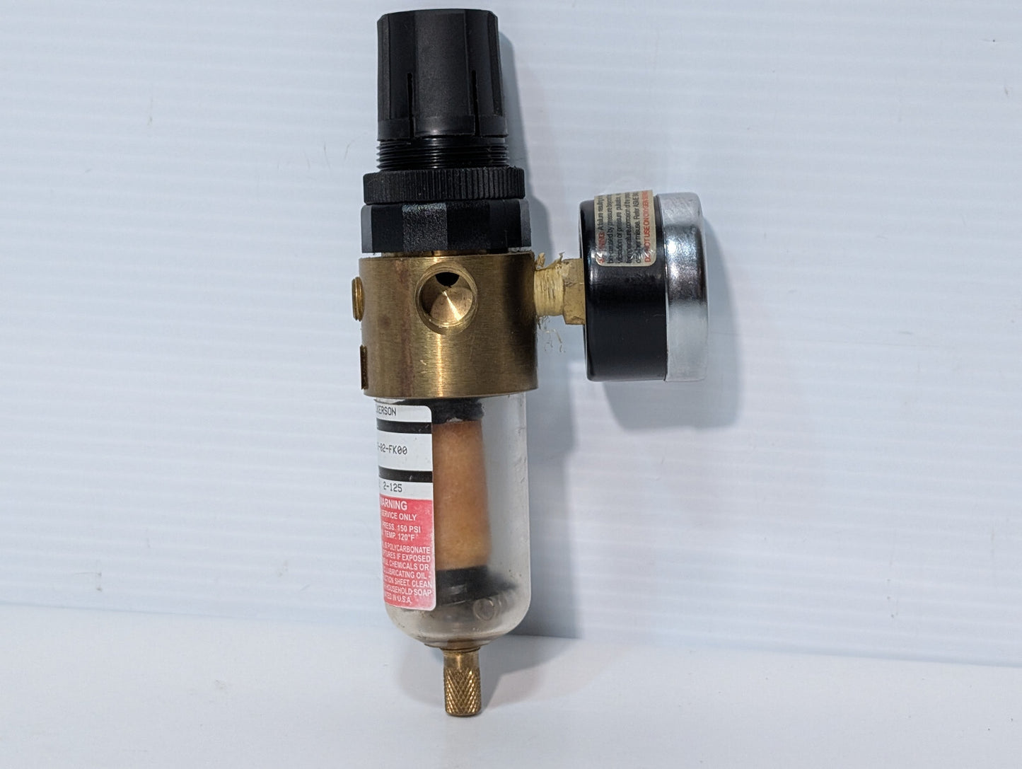 Wilkerson BB3-02-FK00 Filter Regulator Assembly, 0-160psi Bar Gauge