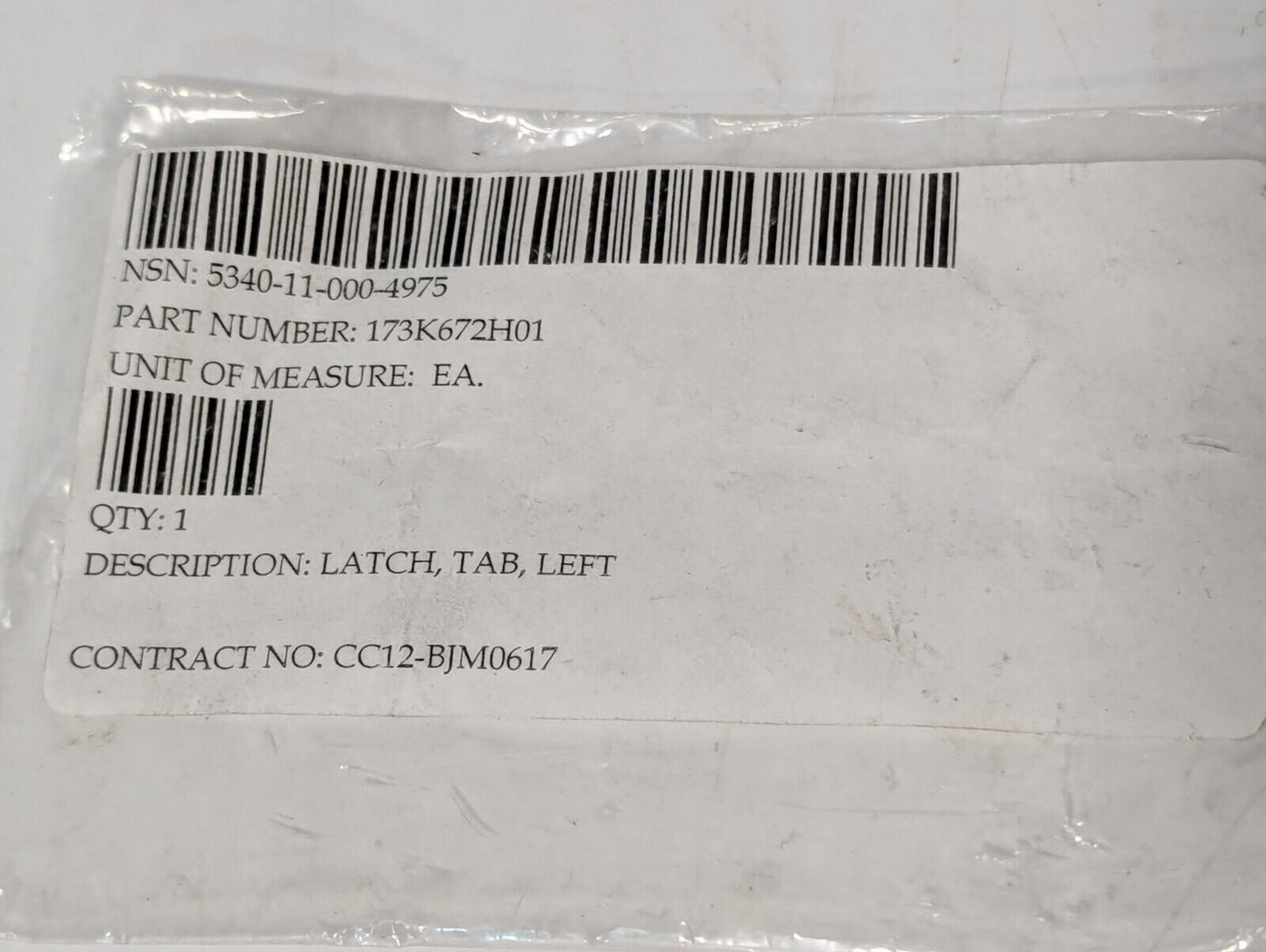 Tab Latch (Left) 5340-11-000-4975 173K672H01 - Free Shipping