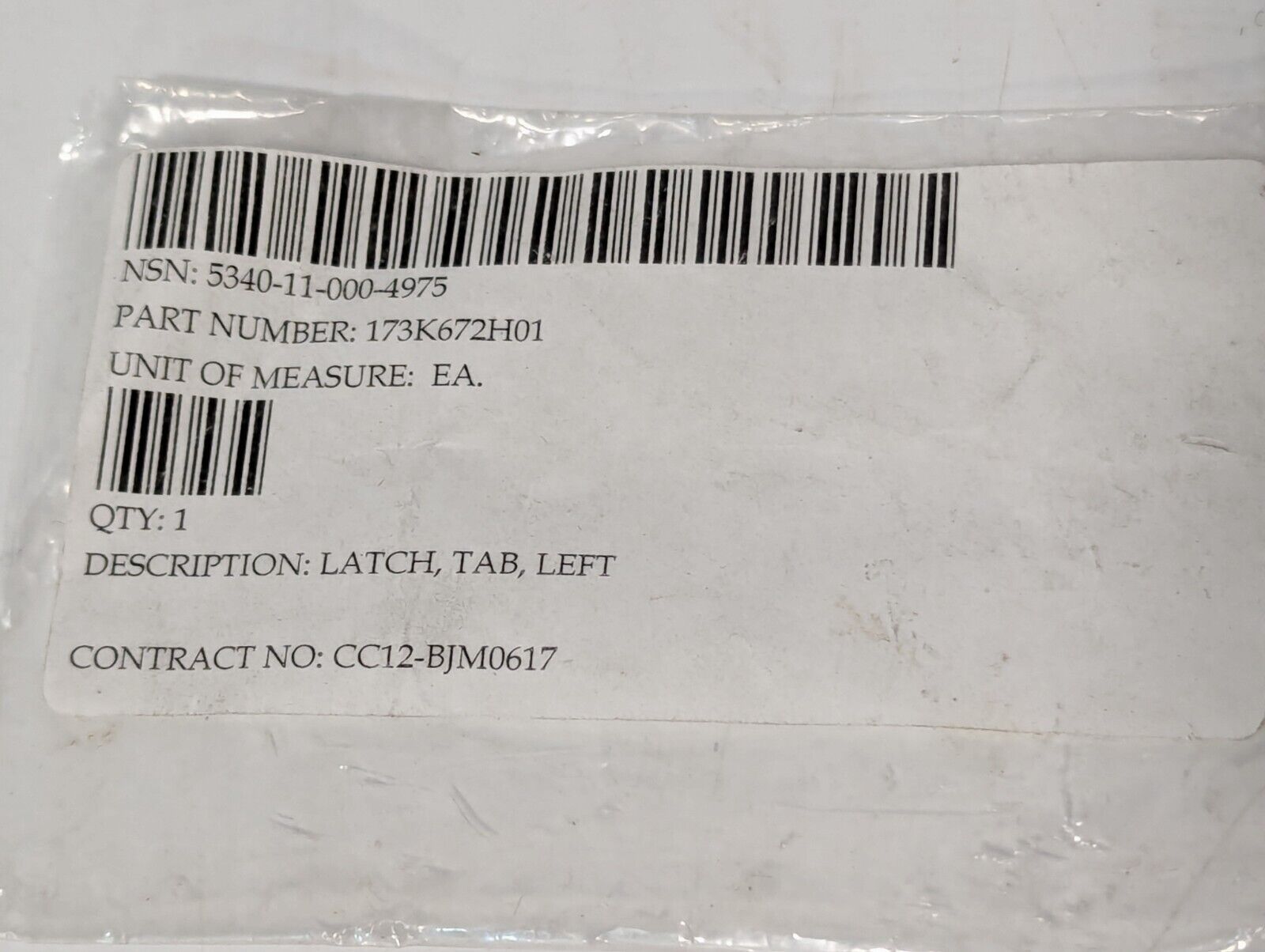 Tab Latch (Left) 5340-11-000-4975 173K672H01 - Free Shipping