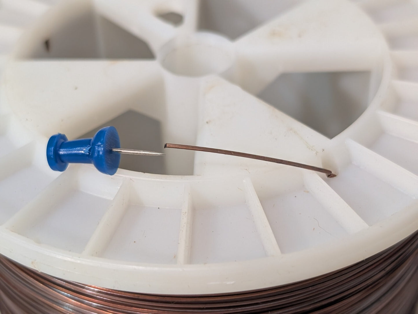 5 Pound Spool of Bare Copper Wire, Round, 0.5mm Diameter, AWG 24