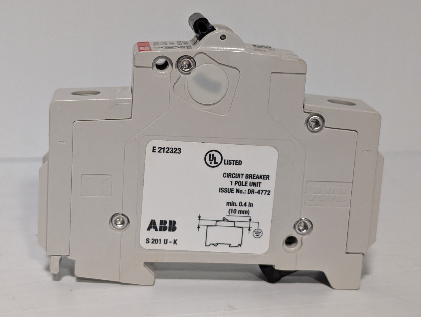 ABB S201U-K8 Circuit Breaker, 162K356H01 8 A, 240 VAC, 50/60 Hz, 1-Pole