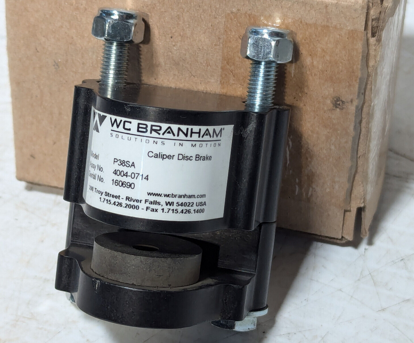 W.C. Branham P38SA Pneumatic, Single Acting, Disc, Brake Calipers, 163K541H01