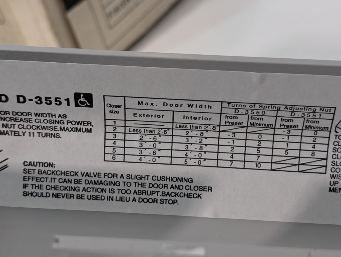 Stanley D-3551 Commercial Hardware Door Closer with Aluminum Finish DA Model