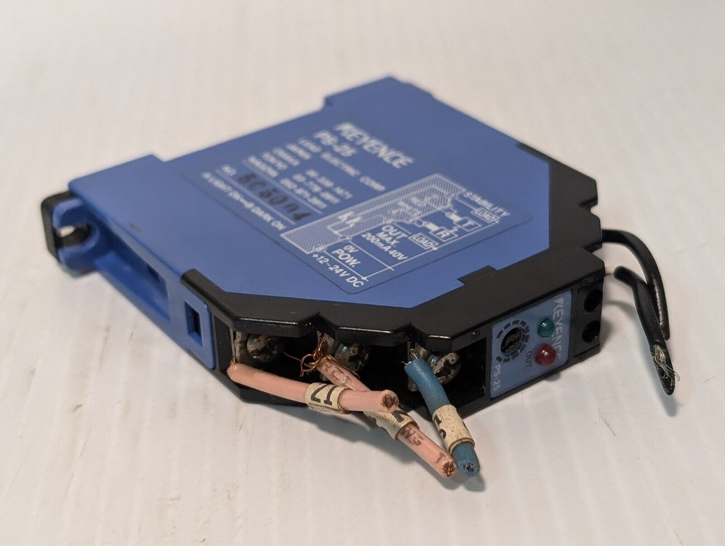 (1) KEYENCE Ps-25 Photoelectric Sensor Amplifier PS25 12-24 VDC-Free Ship+Return