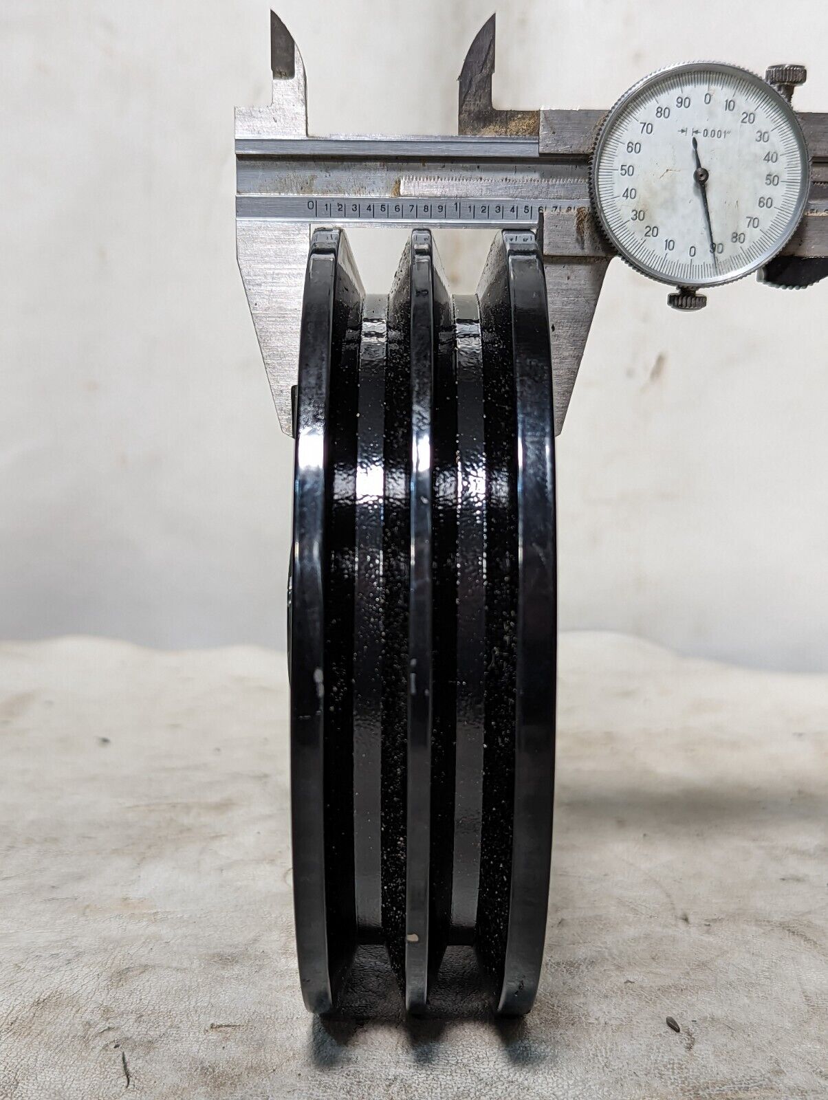 5.75 inch OD double groove pulley as pictured