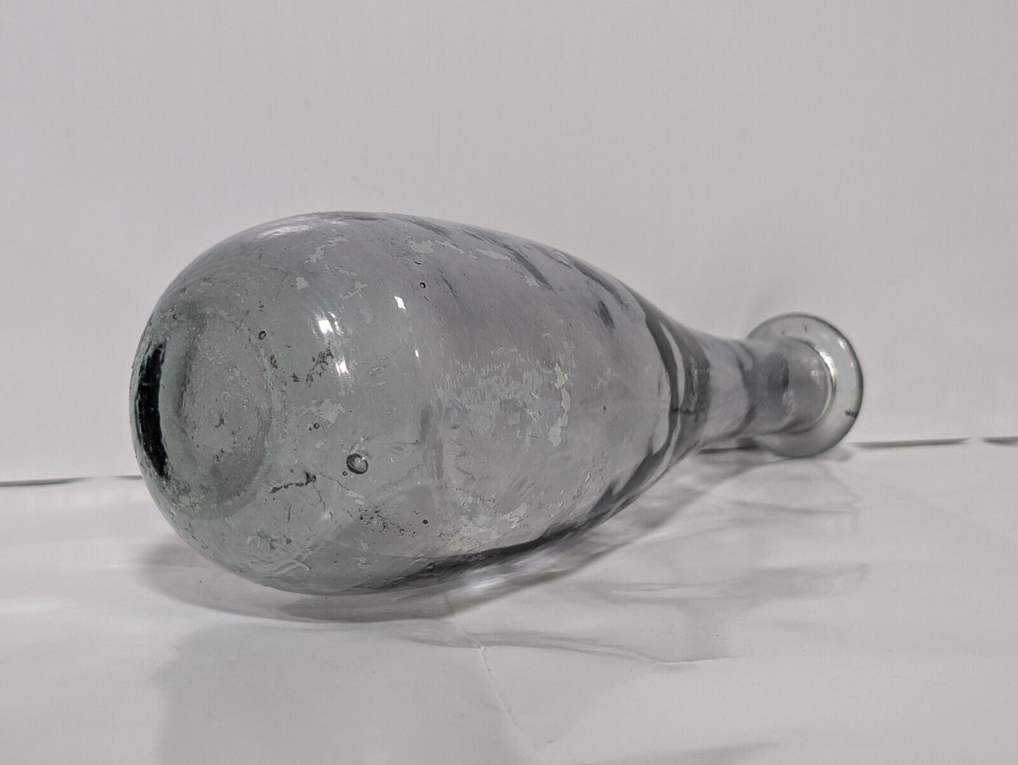 Smoked Grey Vintage Art Glassware, Vase, Carafe, Decanter, 11" Tall, 3" Wide