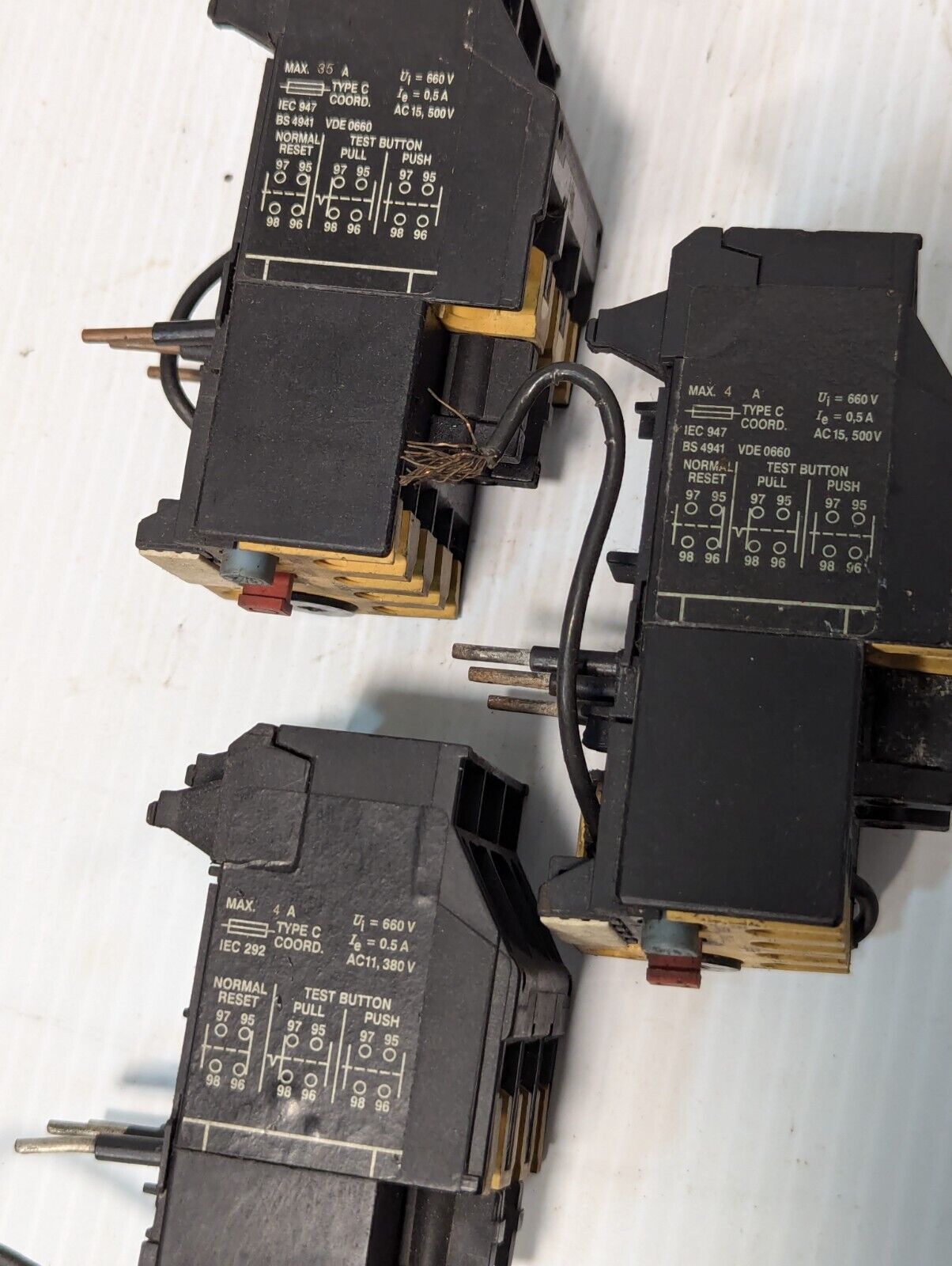 3 Pieces Allen Bradley 193-BSA90 & 193-BSC15 Overload Relay - Free Shipping