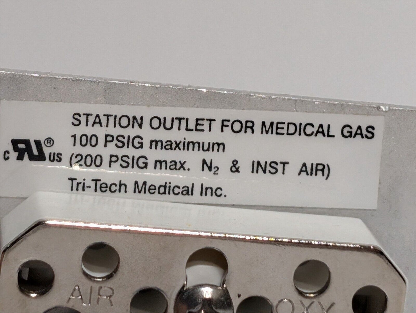 Tri-Tech XA1022-A Medical Vacuum Wall Outlet, Med Vac, 100PSIG maximum, 200 PSIG