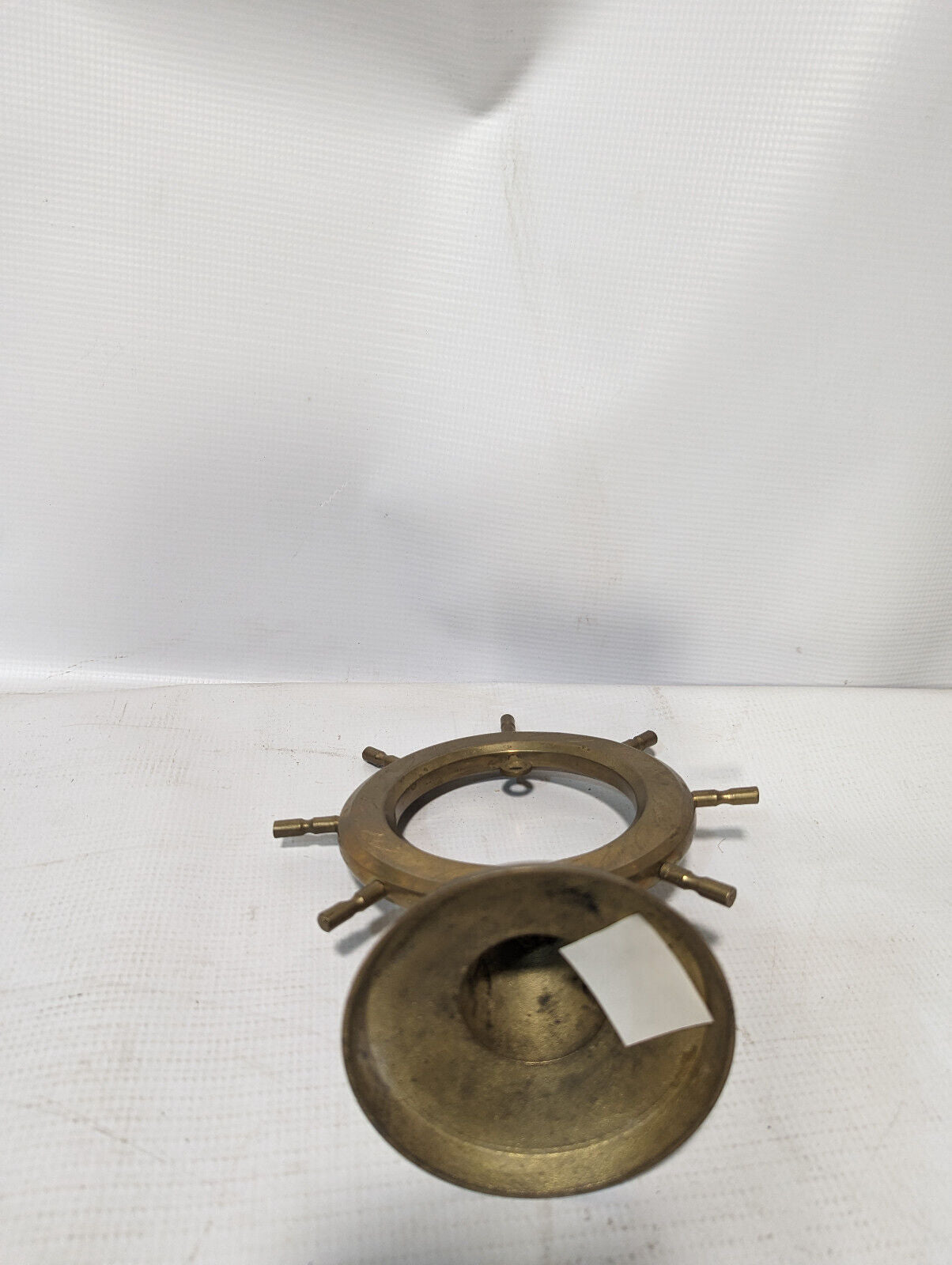 Vintage Brass Nautical Ship Helm Bell Holder