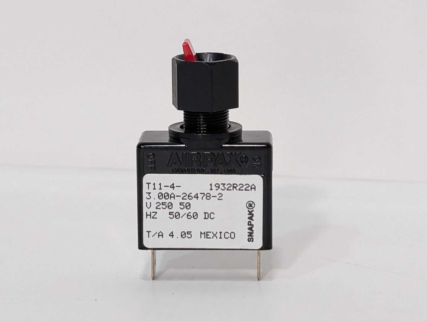 AIRPAX T11-4-3.00A-26478-2 Magnetic (Hydraulic Delay) Circuit Breaker, 3A, 1KA