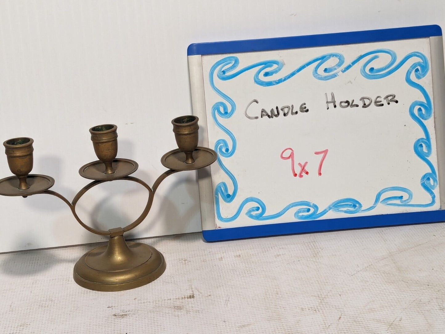 Vintage Heavy Lacquered Solid Brass Candelabra Sophisticated MCM - Free Shipping