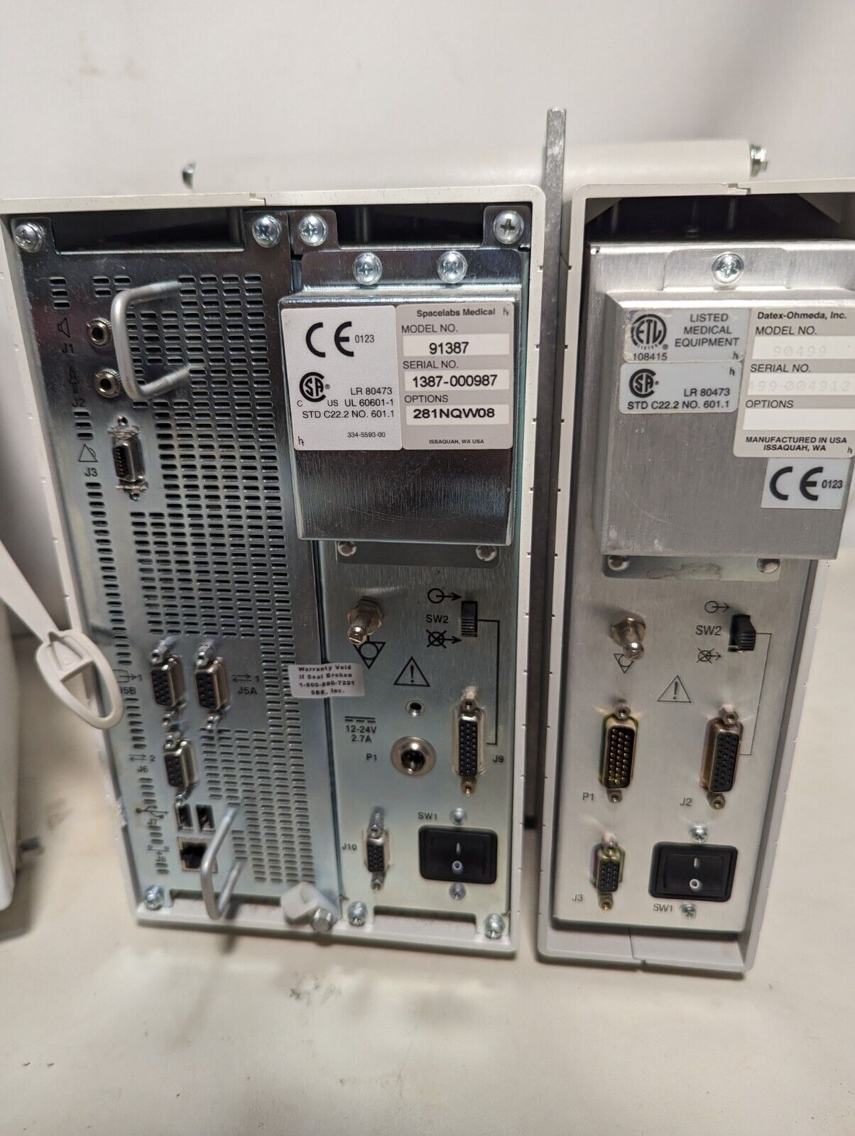 Spacelabs Medical Datex-Ohmeda 91387 with 90499 module rack for patient monitors