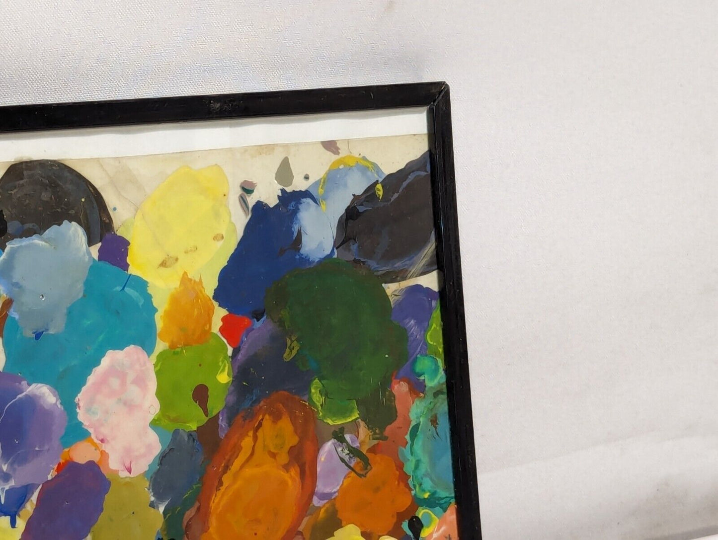 Unsigned abstract print, many colors, 14.5 x 9 inches