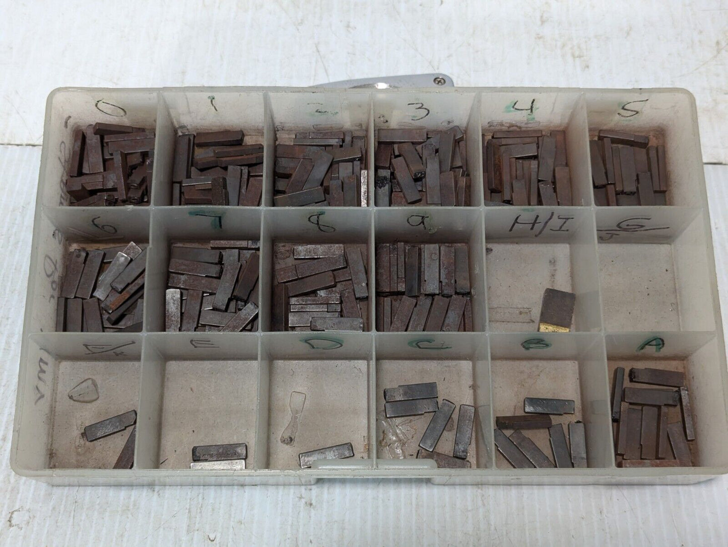 Assortment of Letterpress Metal Type Stamps, size ~8pts - Free Shipping