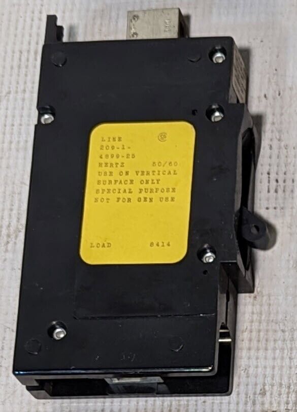 Airpax 209-1-4899-25 Circuit Breaker, 25A, 120/240 VAC, 1 Pole - Free Shipping