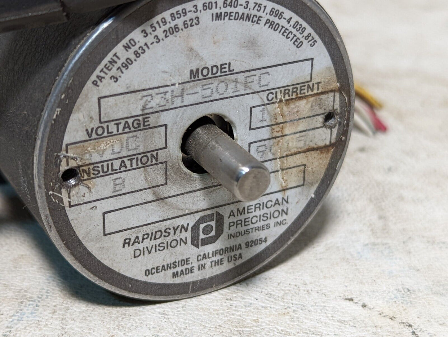 American Precision Industries 23H-501FC stepper motor