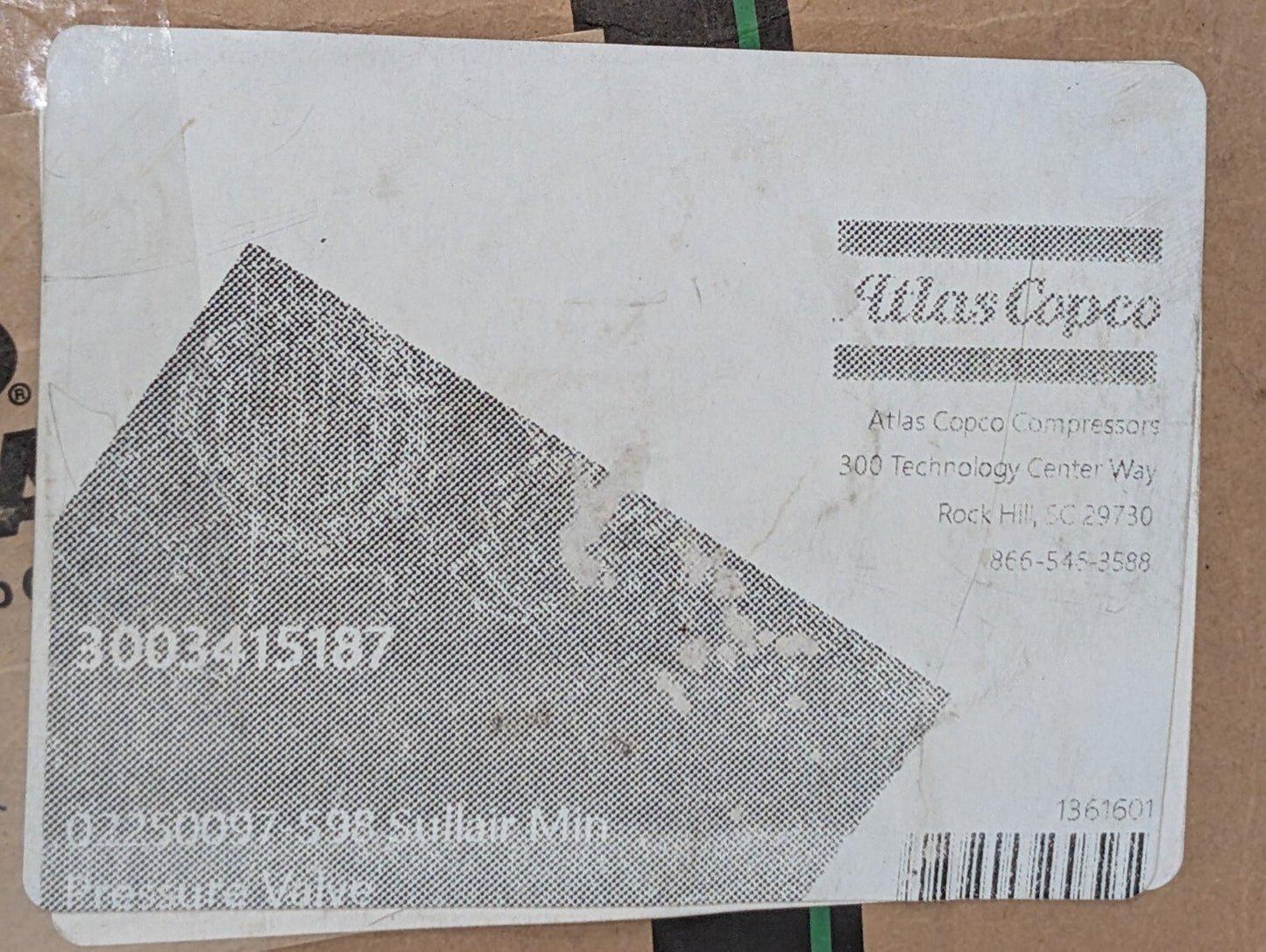 Sullair 02250097-598 Replacement Minimum Pressure Valve 250PSI -New in Box-