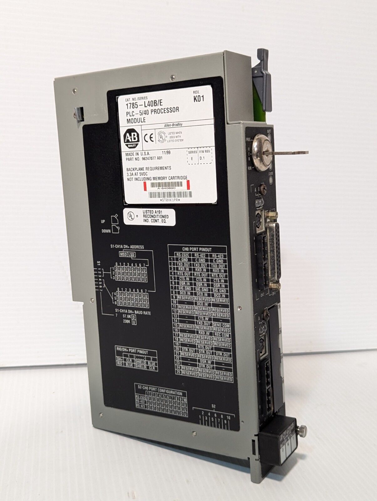 Allen Bradley 1785-L40B/E PLC-5/40 Ser E Processor Module 1785L40B - Free Ship