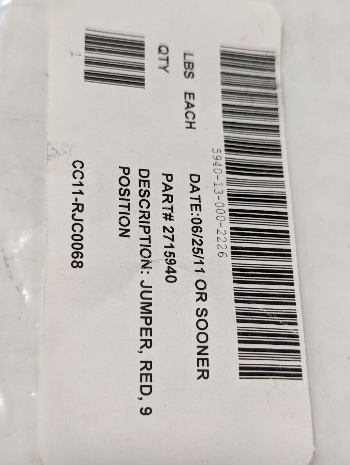 2715940 Phoenix Contact Push in Red Jumper Bar 9 Positions - Free Shipping
