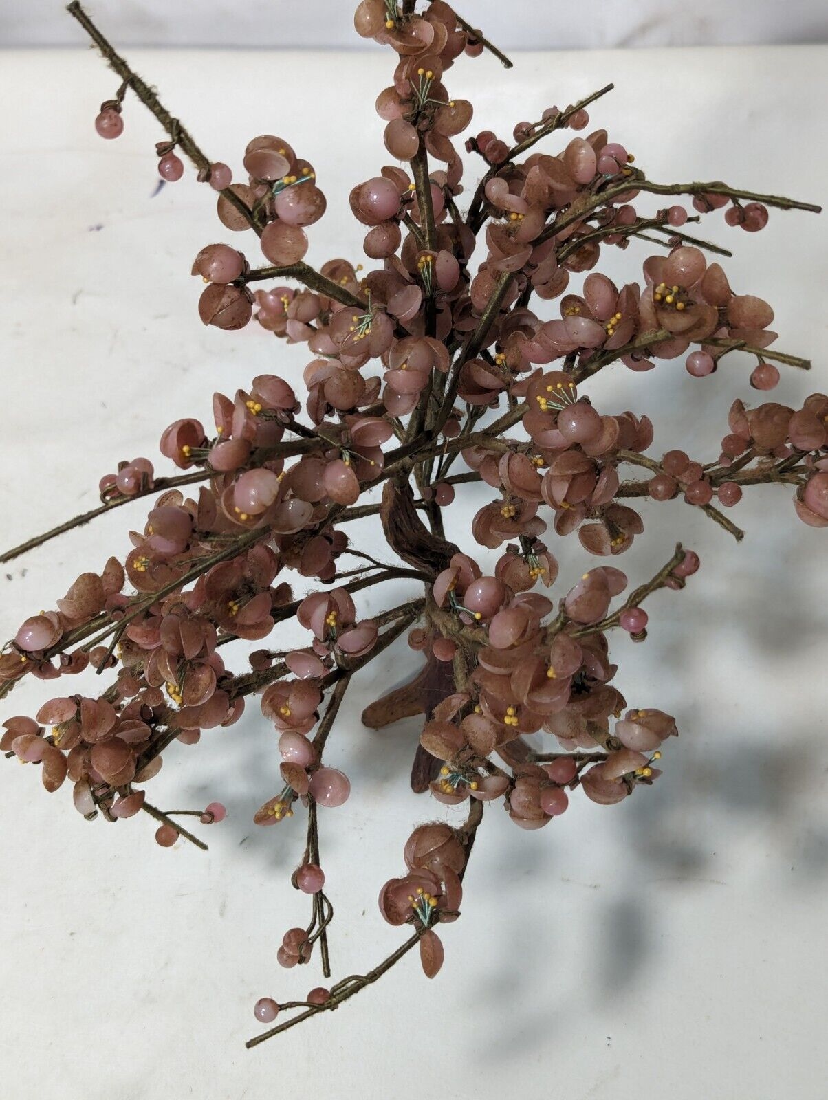 Vintage Art - Tree with Pink Tinged Blossoms 14" h x 10" w