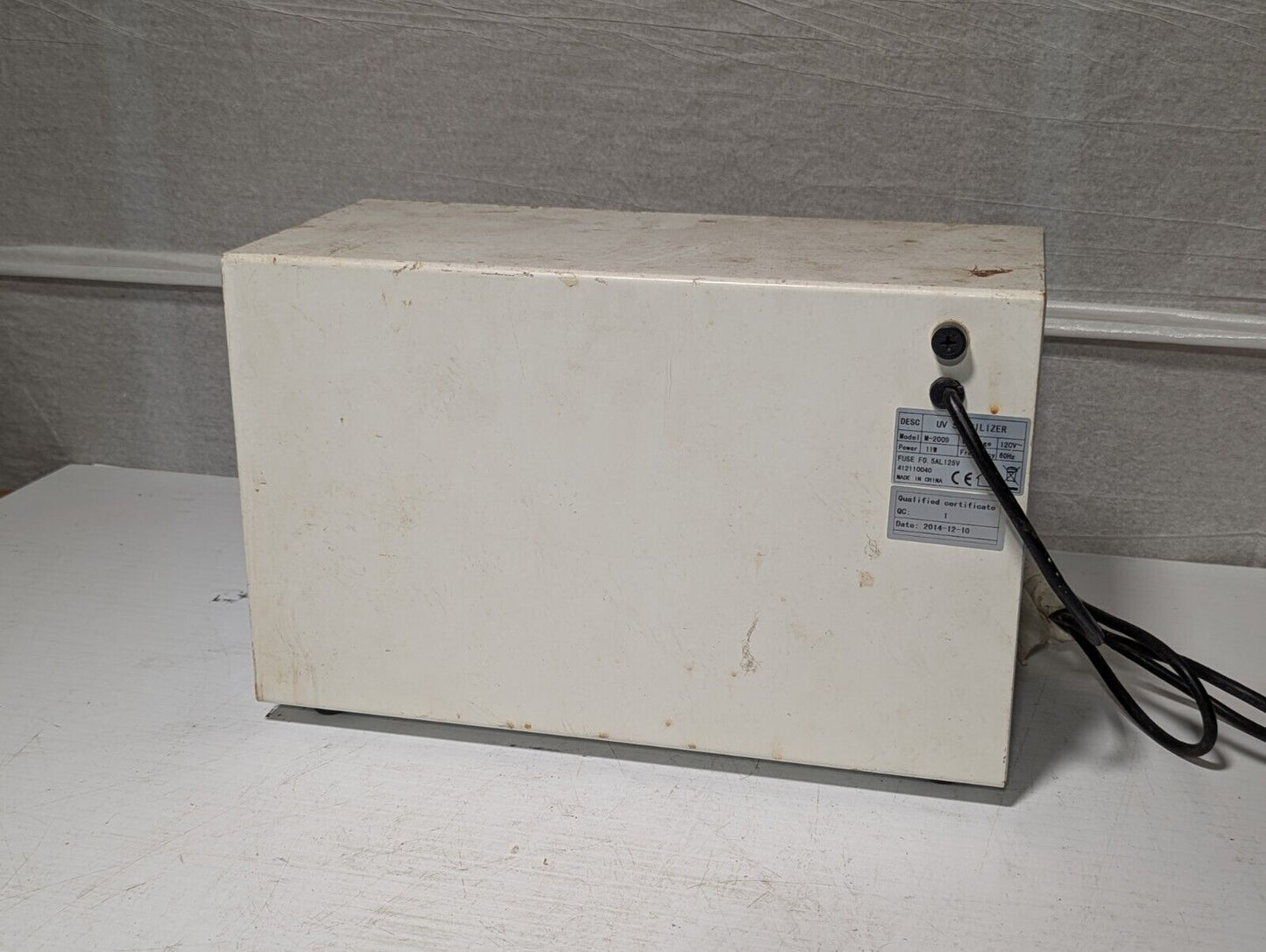 Unbranded M-2009 UV Sterilizer Cabinet as pictured, 120VAC, 60Hz, 11W