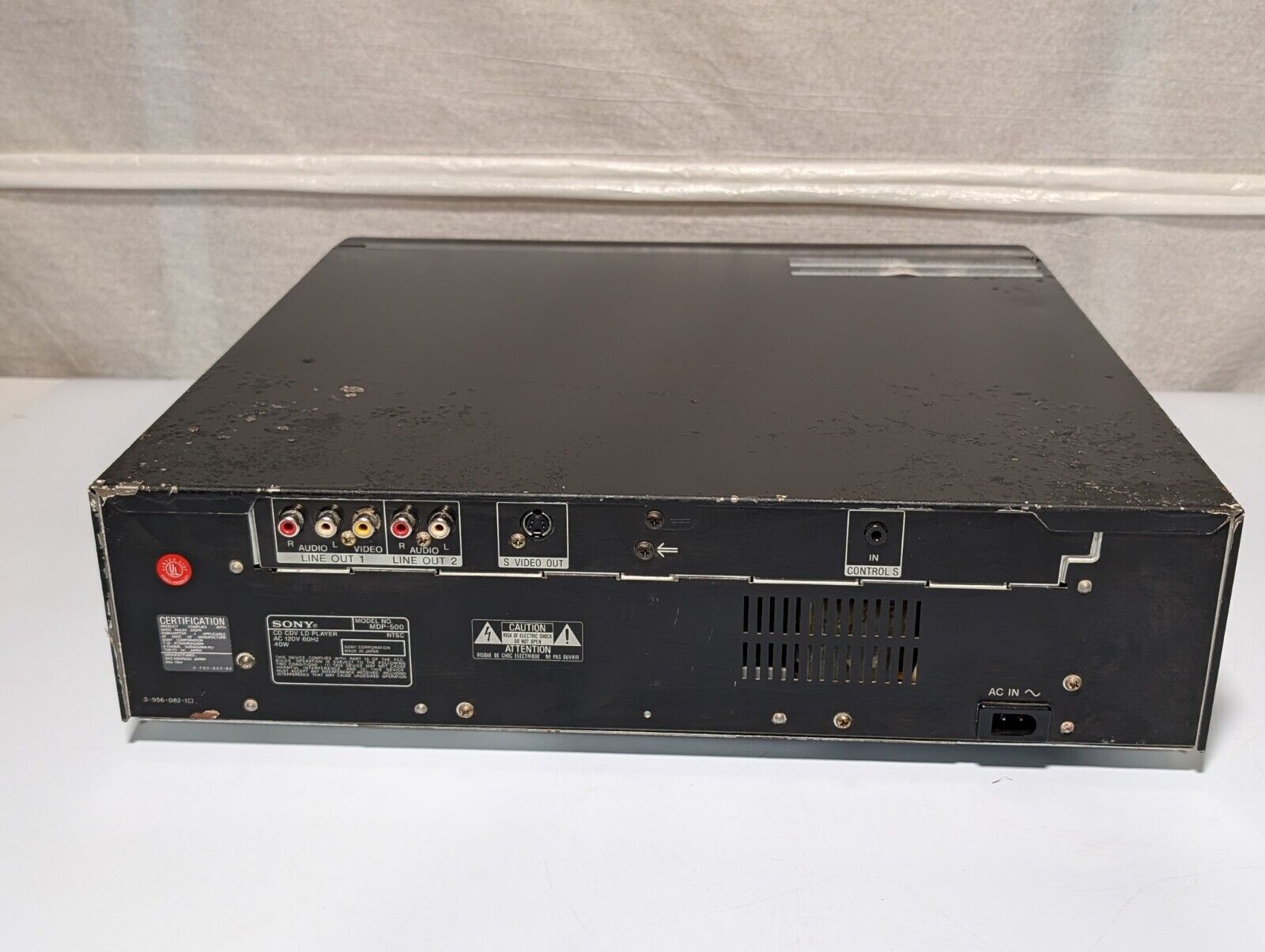 Sony MDP-500 AV Laser Auto Reverse Laserdisc CD \ CDV \ LD Player