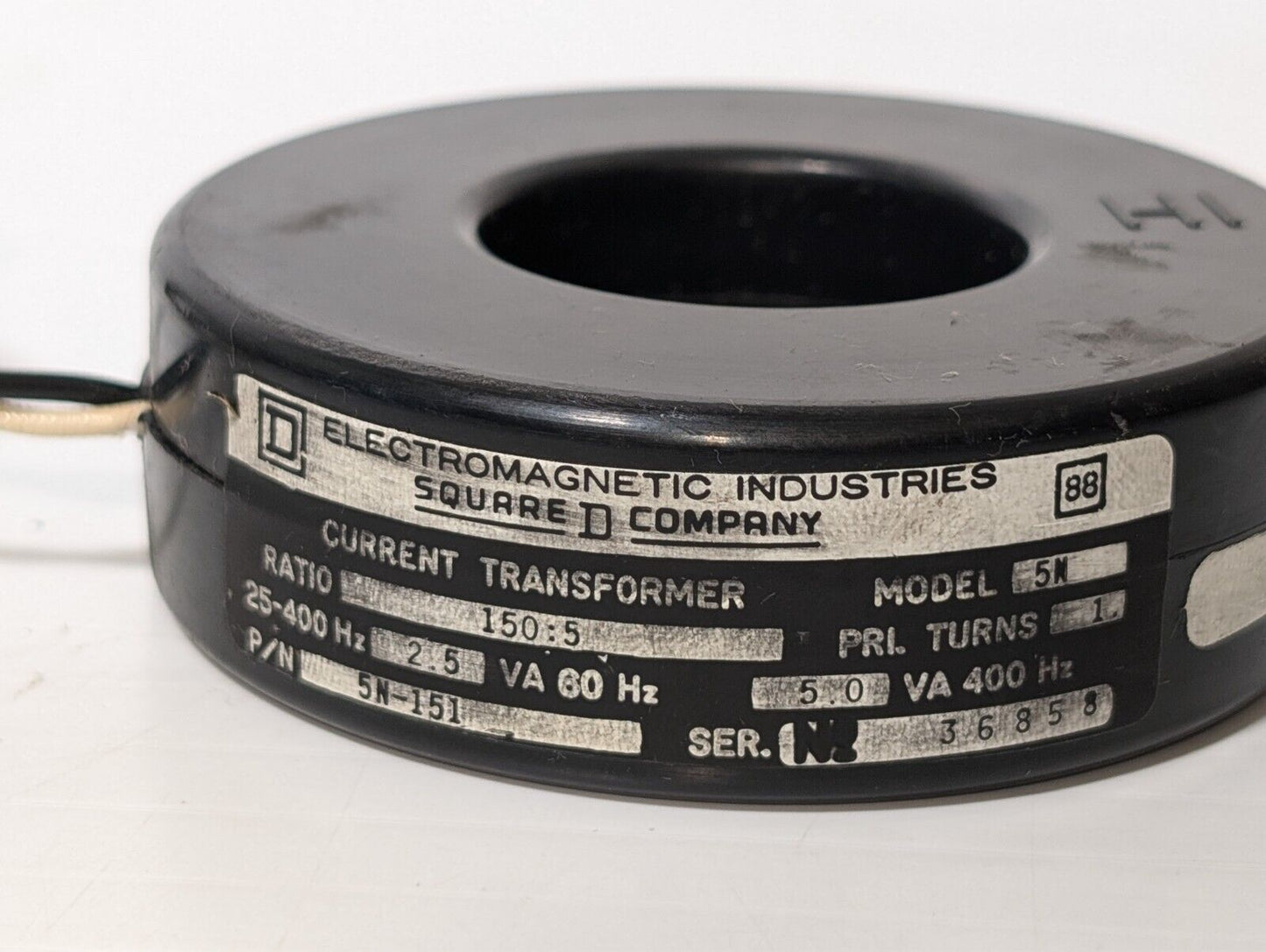 Square D Current Transformer 5N-151 Ratio: 150:5 2.5VA