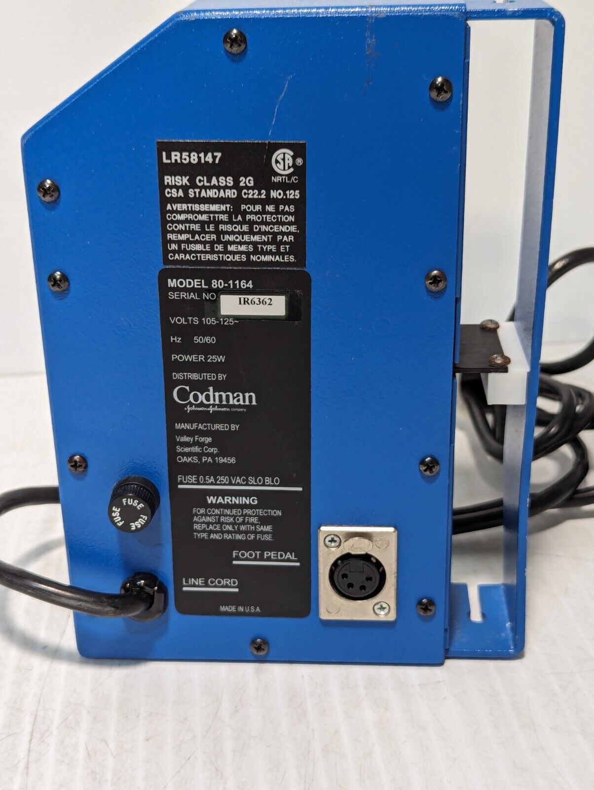 Valley Forge Codman 80-1164 irrigation module