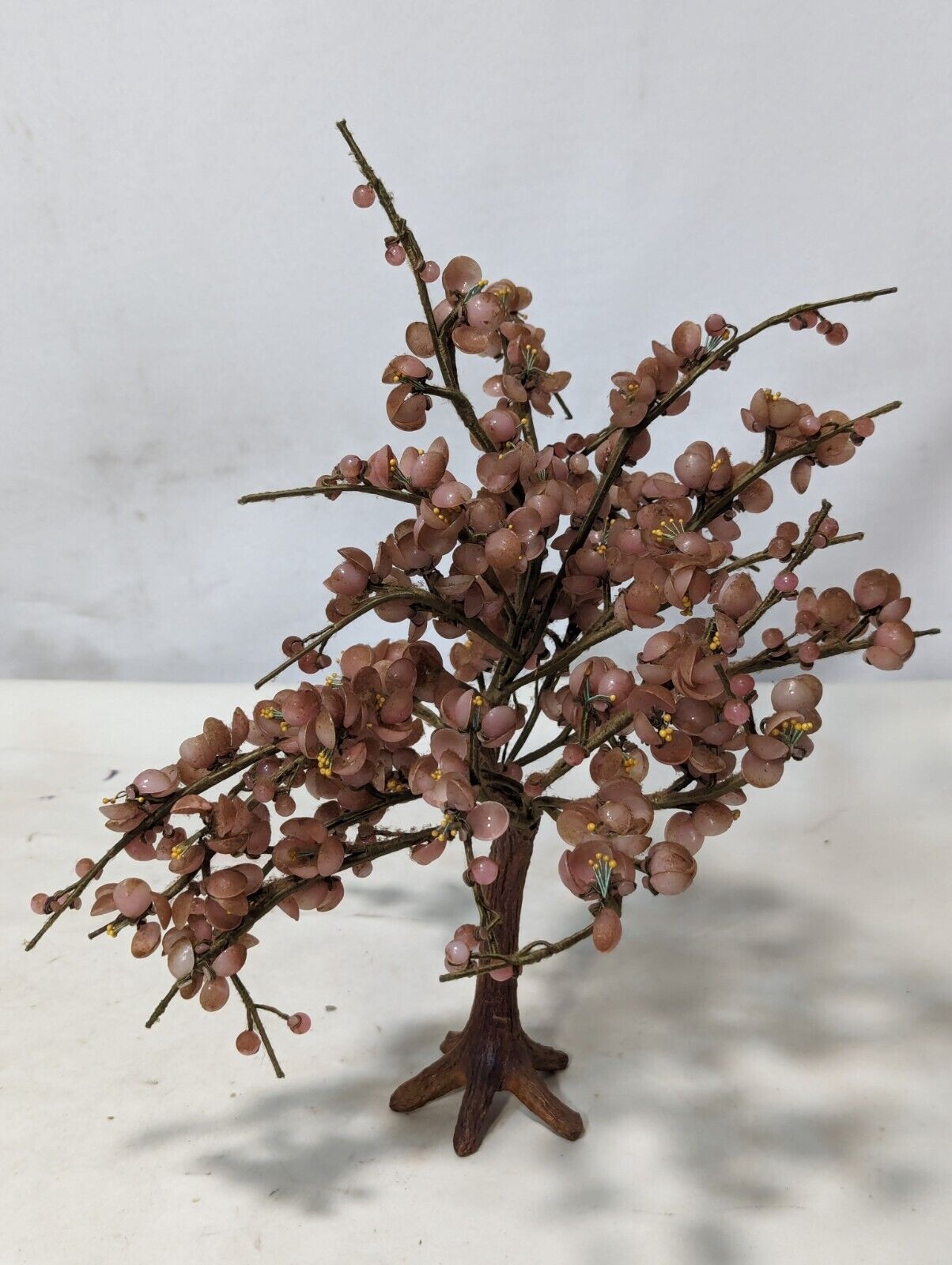 Vintage Art - Tree with Pink Tinged Blossoms 14" h x 10" w