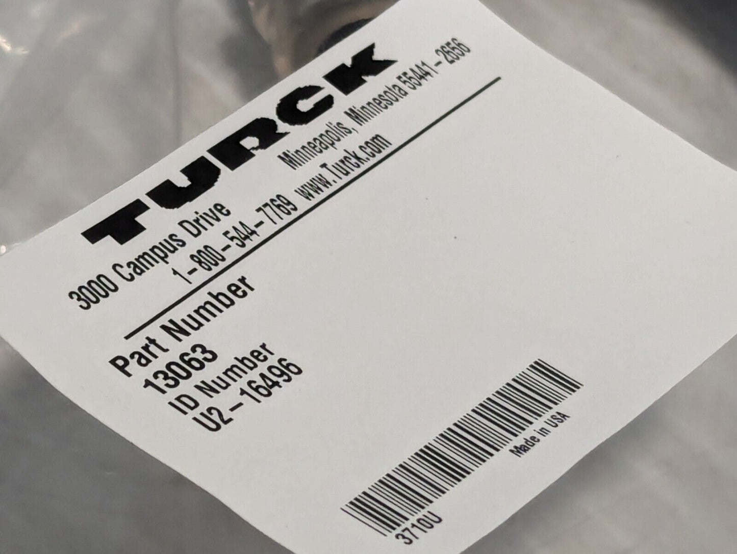 Turck 13063 Cable Assembly, ID# U2-16496, Maker MP U213, W4008 - Free Shipping