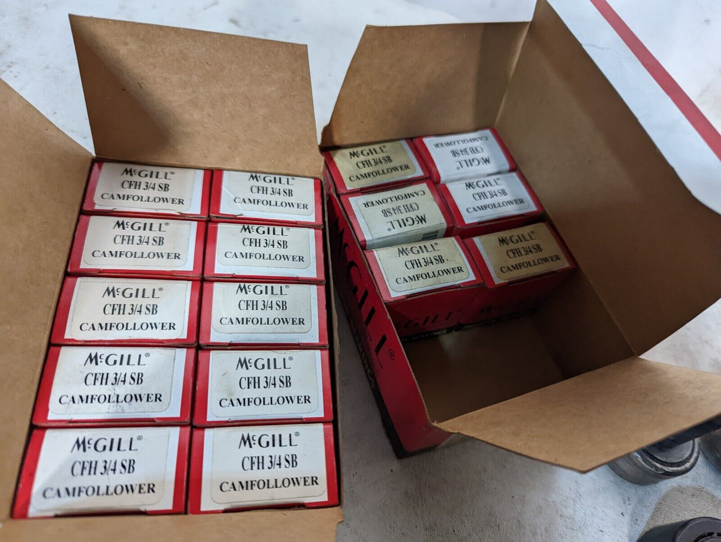 Lot of McGill cam followers: CFH 3/4SB, CF 3/4SB, CF 5/8B, CF 1/2 SB, CF 5/8, ++