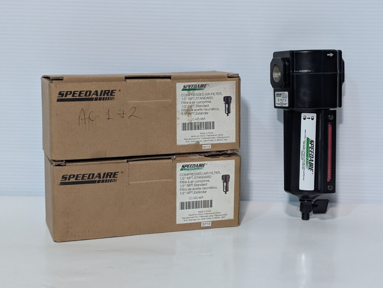 Speedaire 4ZL49A Compressed Air Filter 1/2" NPT, Standard, New in Box