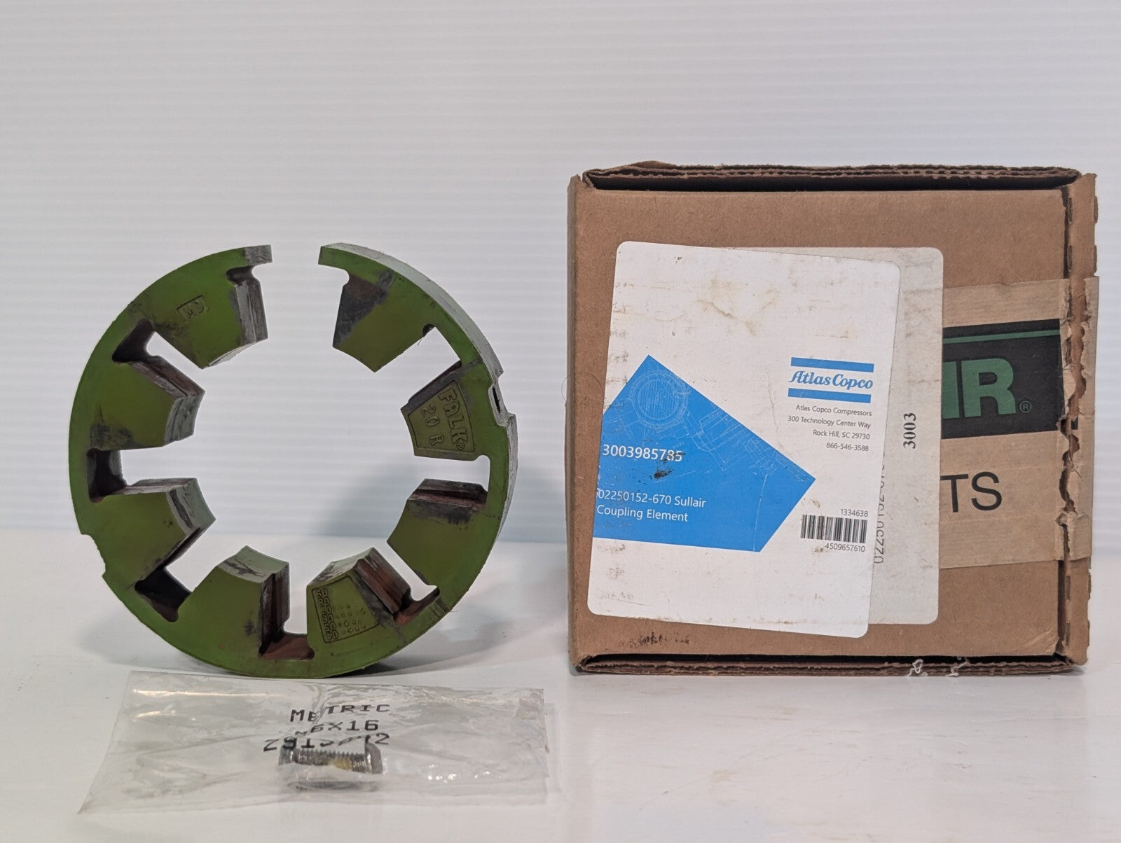 Sullair 02250152-670 Falk Wrapflex 20R Green Coupling Cushion Element 364246